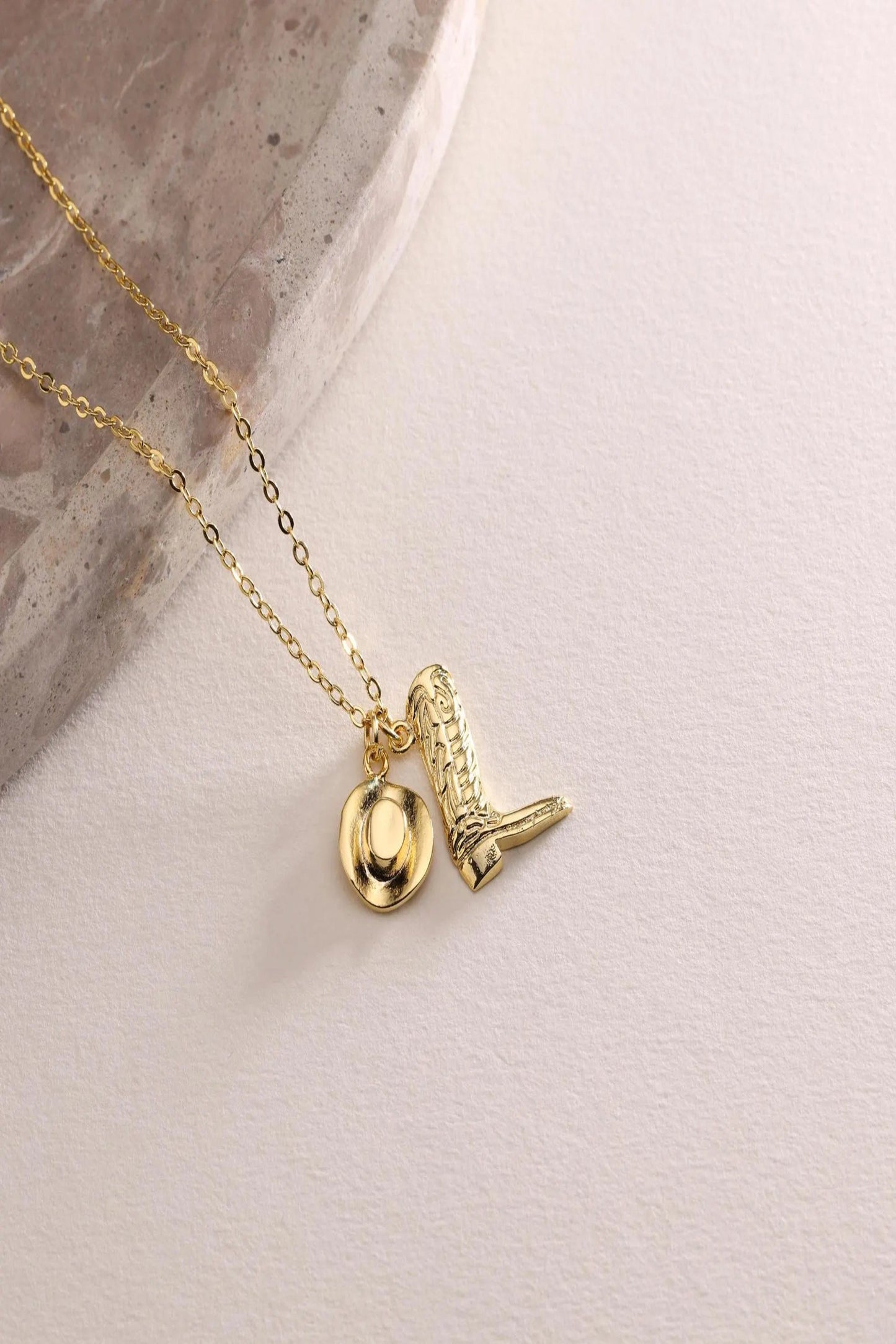 Golden Rodeo Charm Necklace – A Country Heart with City Shine